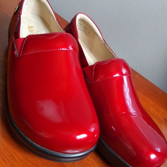 Alegria Keli Work Slip-On by PG LIte sz EU 41  (US 10.5-11) Ruby Red - Picture 3 of 14